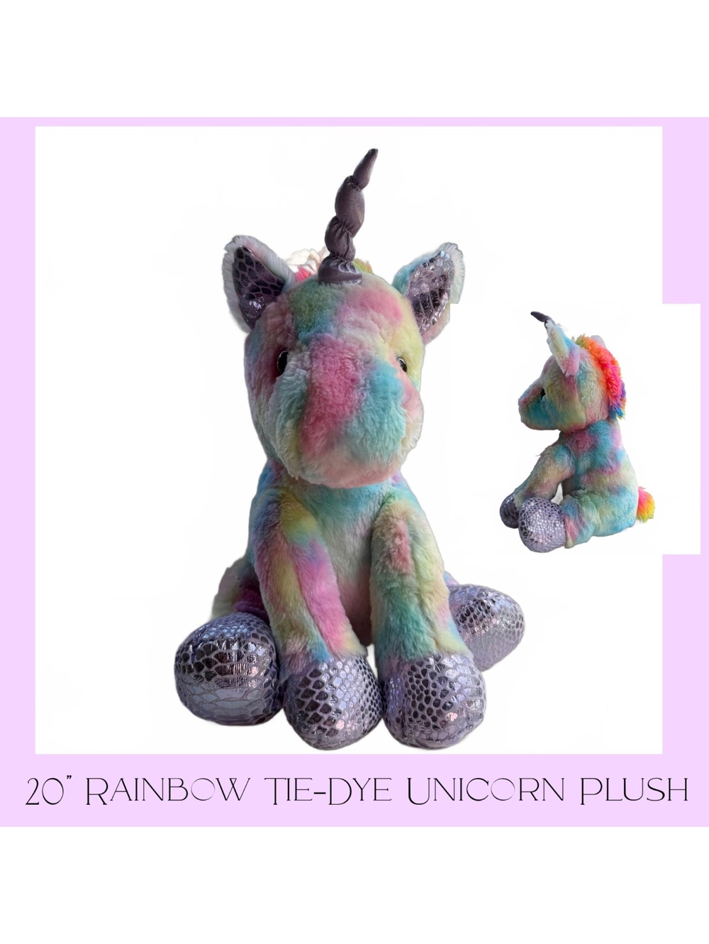 Kellytoy Super Soft Large 20” Rainbow Unicorn Plush